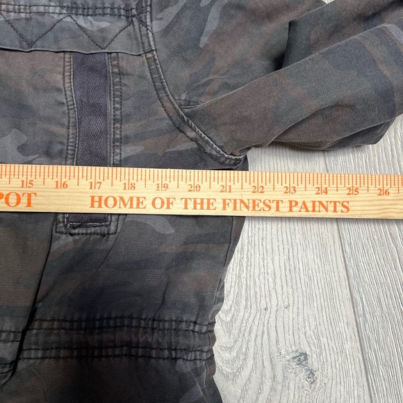 American Eagle Camo Y2K Faux Fur Hood Parka Jacket Coat Womens Sz M Camouflage - Picture 6 of 7